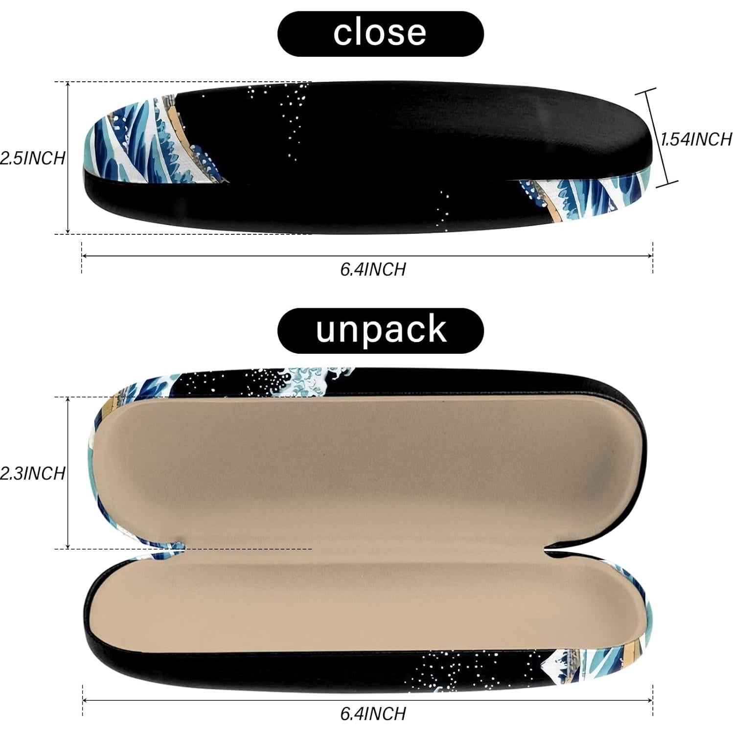 Estuche para Gafas Duro M37 Ola Azul con Paño de Limpieza