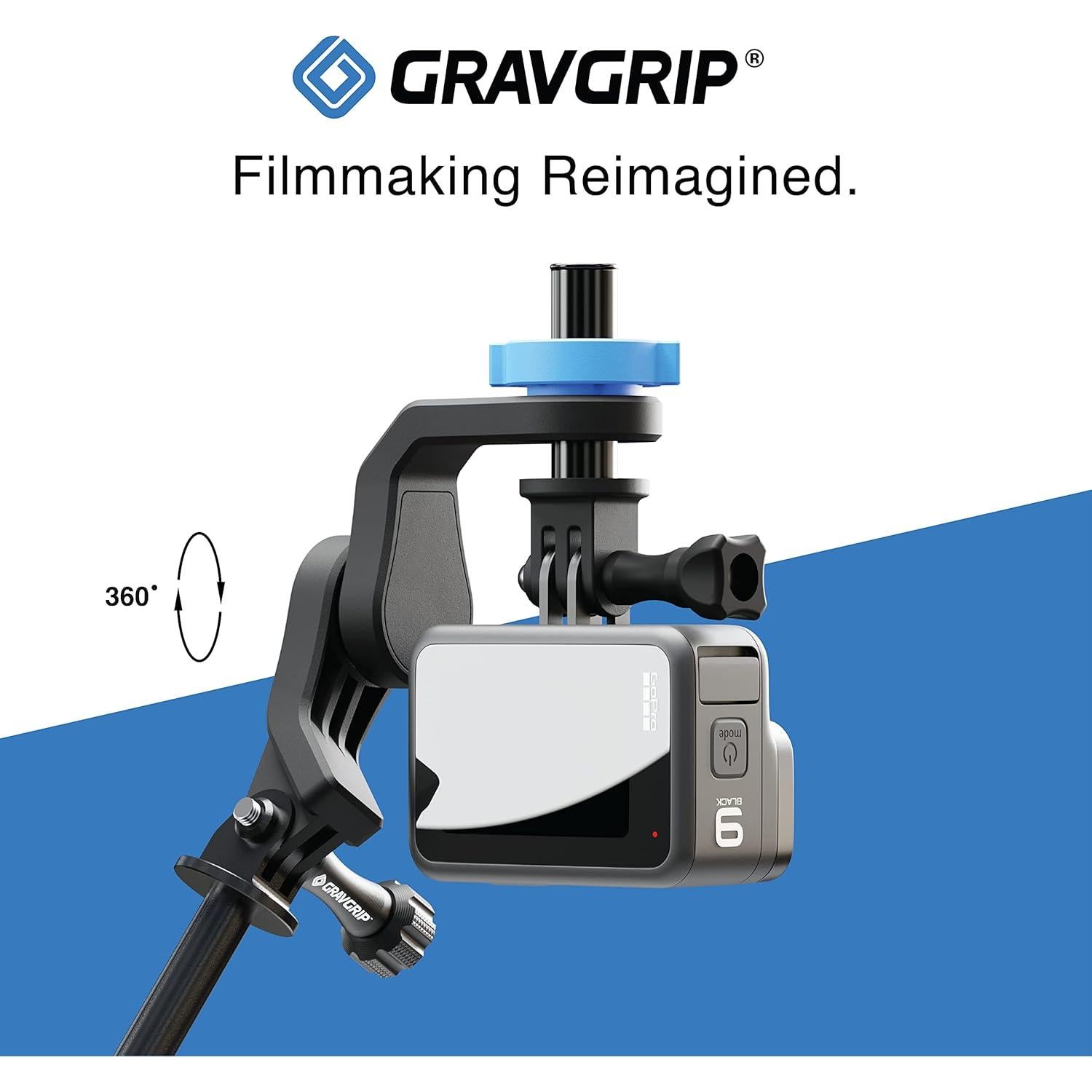 Montaje Hidráulico GravGrip V2 para Cámara de Acción - Compacto