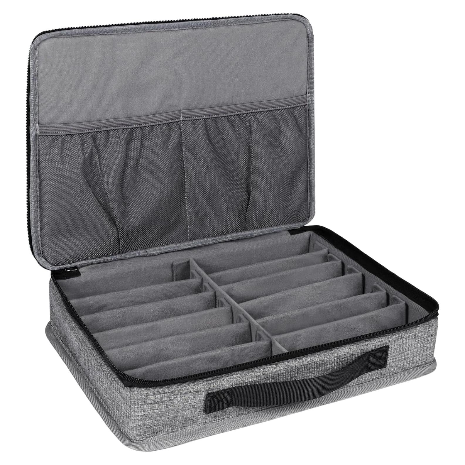 Estuche Organizador de Gafas Bukere 12 Compartimentos Gris