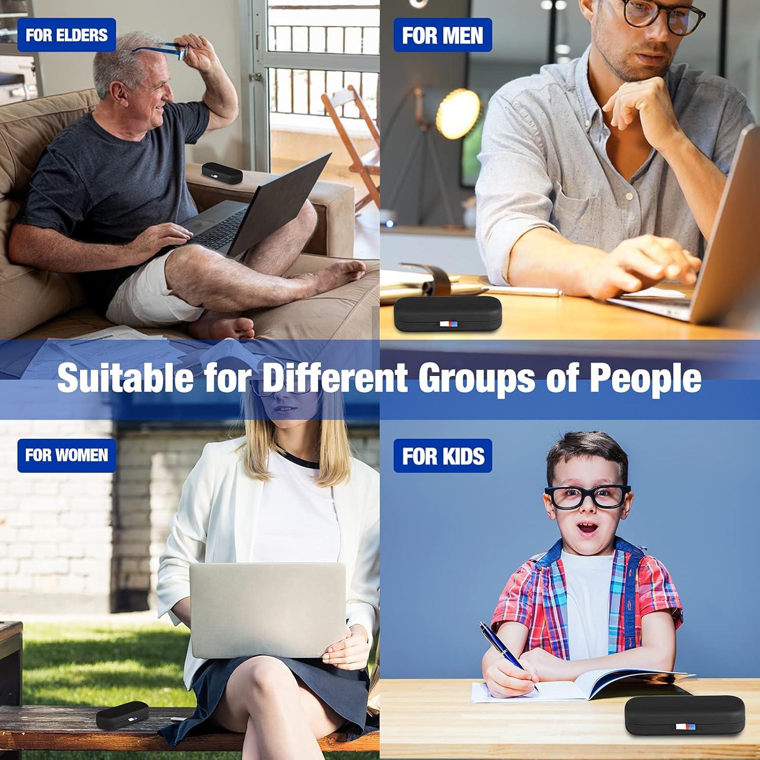 Estuche Duro para Gafas MoKo Unisex Negro 16.3x6.6 cm