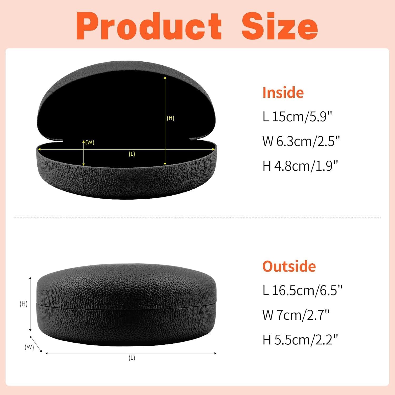 Pack de 2 Estuches Duros para Gafas de Sol - Negro y Amarillo