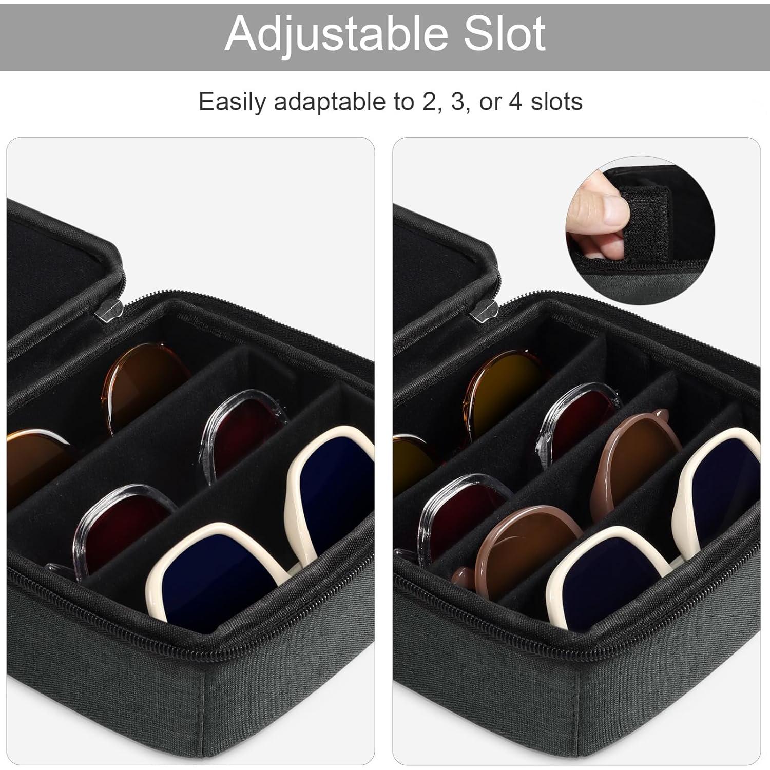 Estuche Organizador de Gafas Bukere Gris Oscuro 4 Ranuras