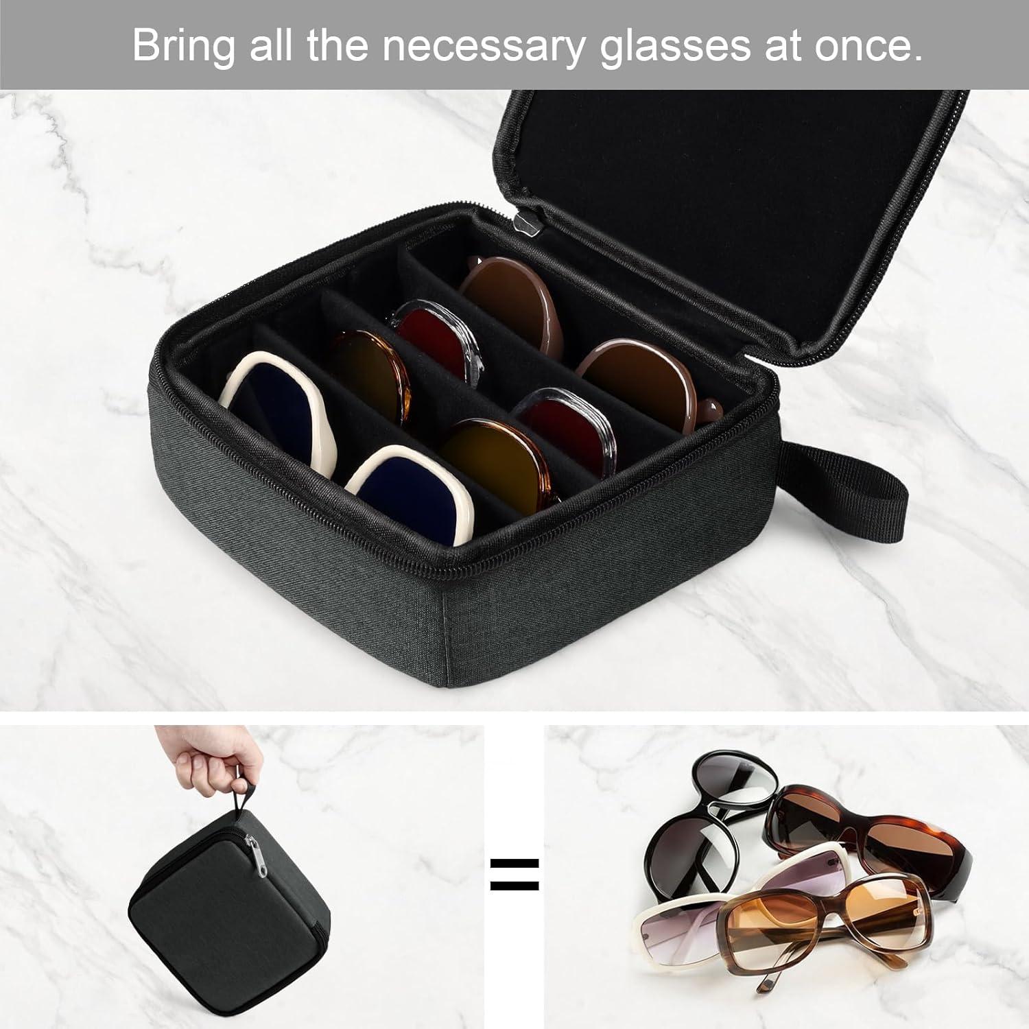 Estuche Organizador de Gafas Bukere Gris Oscuro 4 Ranuras