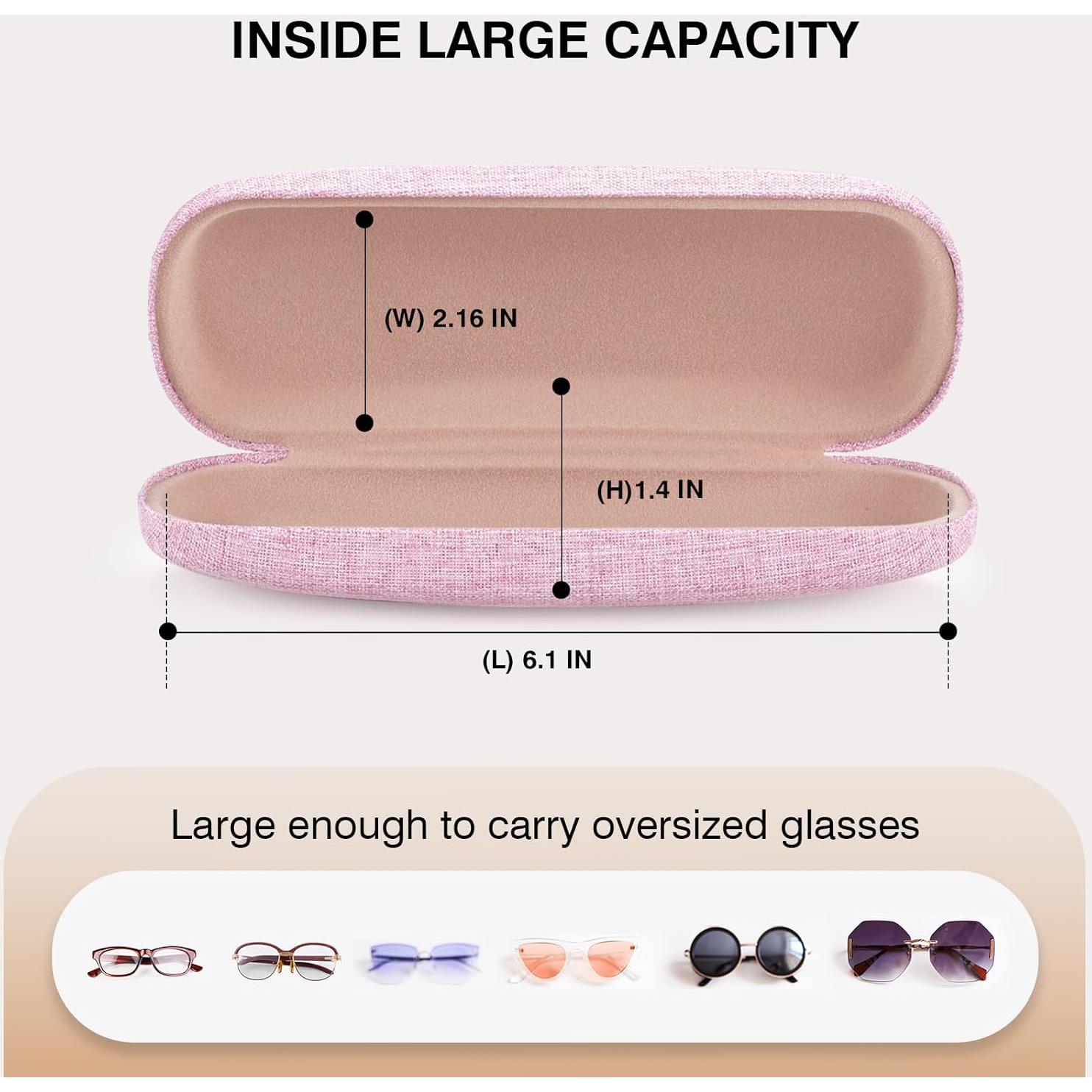 Estuche Duro para Gafas Marvolia Rosa Compacto y Ligero