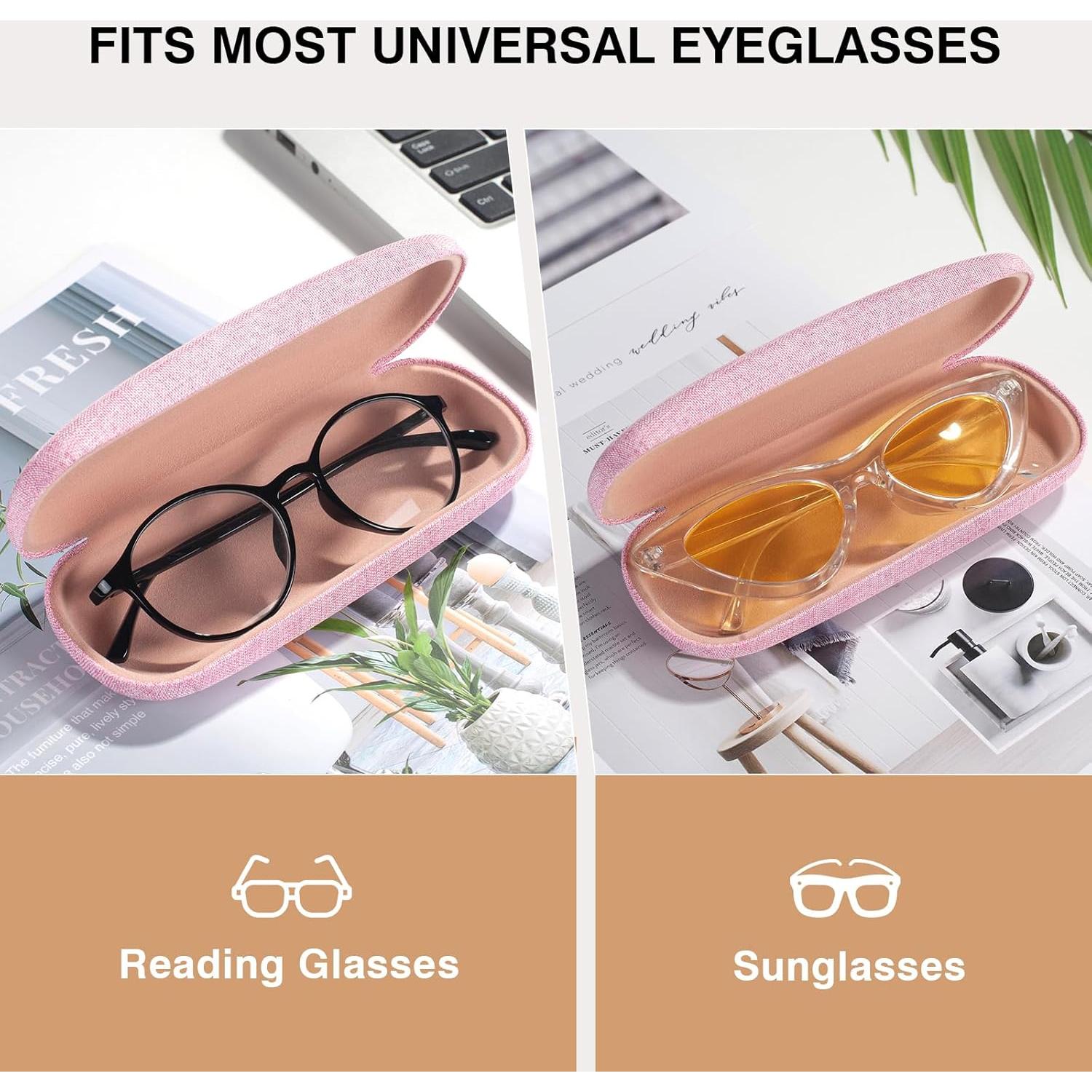 Estuche Duro para Gafas Marvolia Rosa Compacto y Ligero