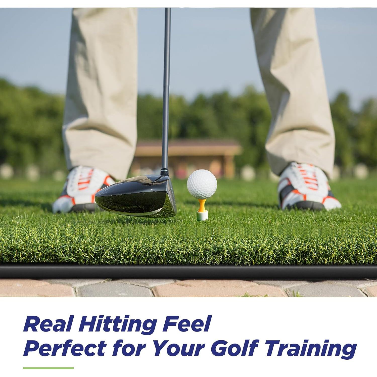 Alfombra de Golf Golfguru 5x4 pies con 10 Pelotas y 7 Tees