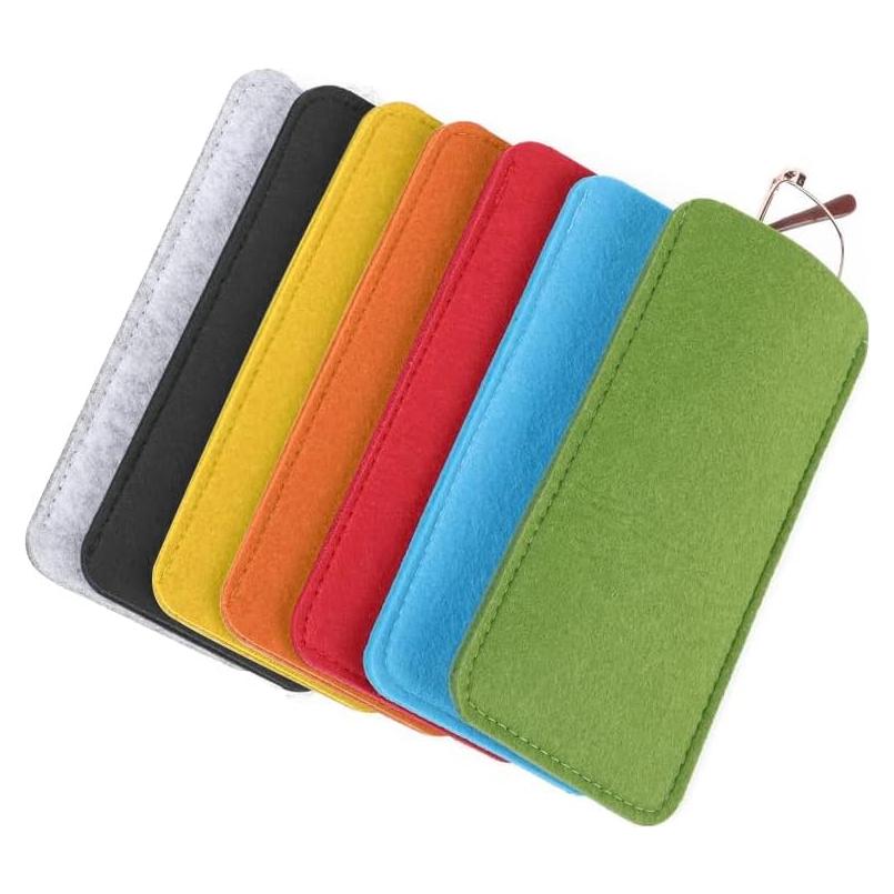 7 Fundas de Gafas de Fieltro Pebipoo 18x9cm Viaje