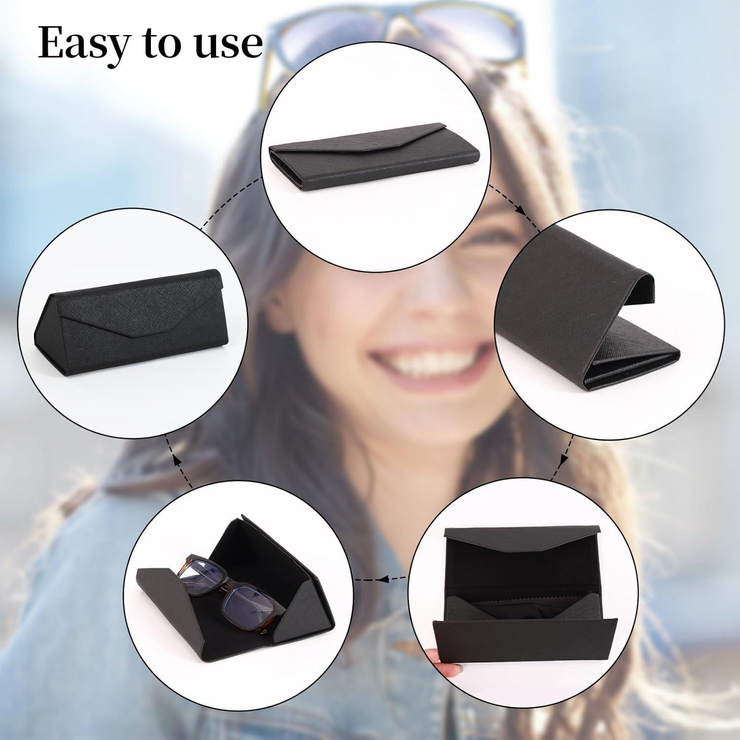 Estuche para Gafas Roran 4 Pack Plegable con Paños de Limpieza