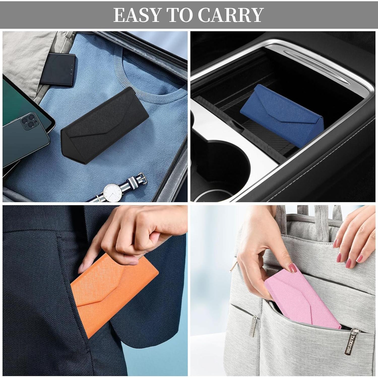 Estuche para Gafas Roran 4 Pack Plegable con Paños de Limpieza