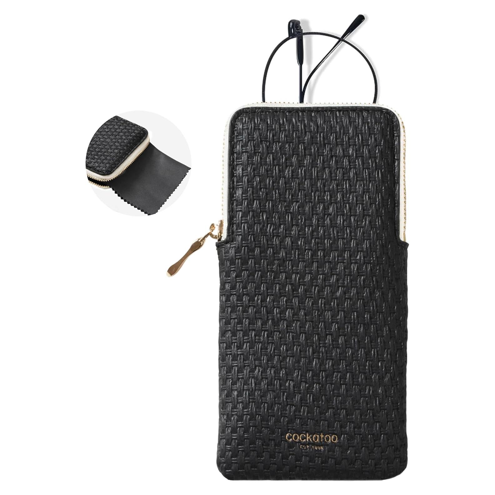 Estuche para Gafas Cockatoo Negro Delgado 16.5x7.5cm