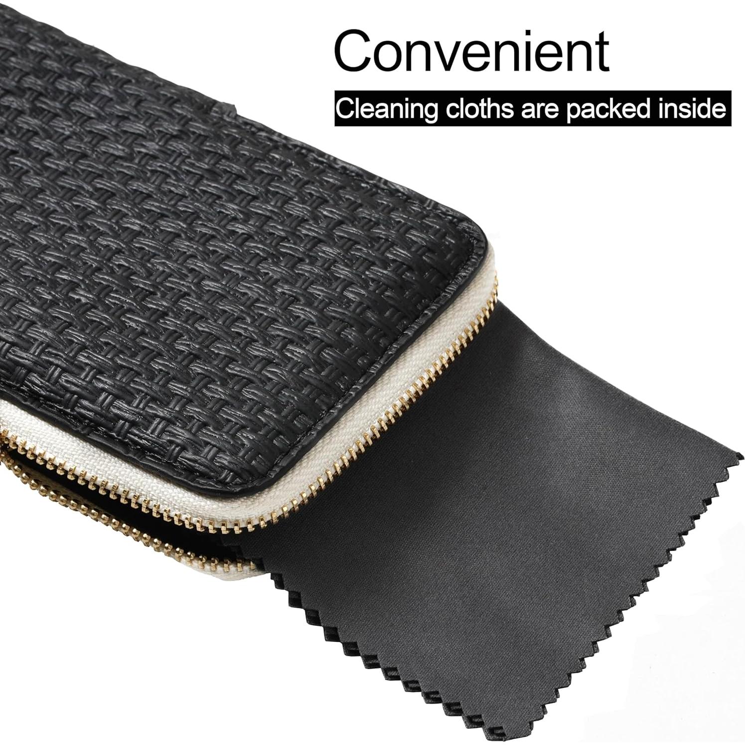 Estuche para Gafas Cockatoo Negro Delgado 16.5x7.5cm