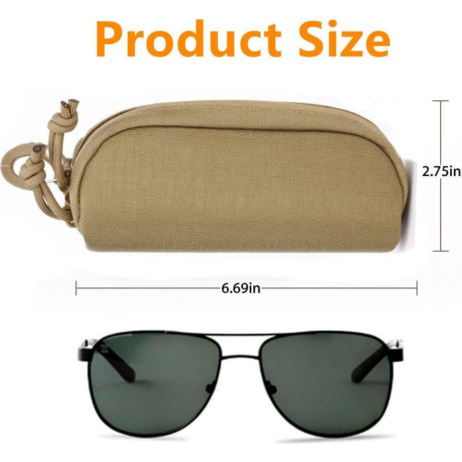 Funda de Gafas Táctica MOLLE Negra 17x8x5 cm