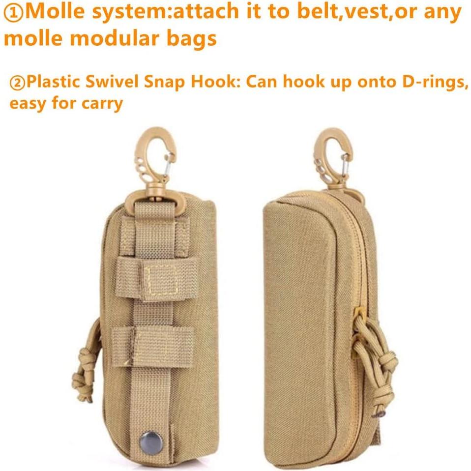 Funda de Gafas Táctica MOLLE Negra 17x8x5 cm