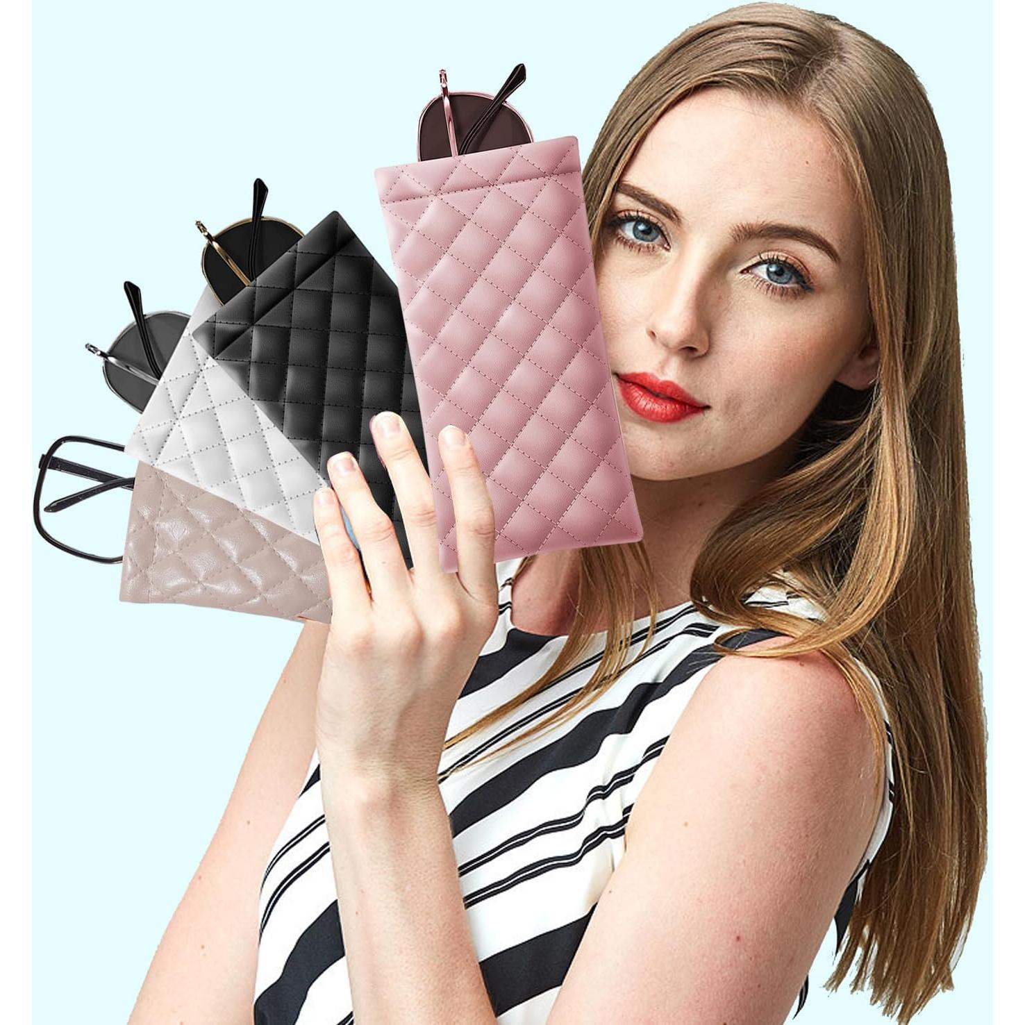 Paquete de 8 Fundas para Gafas de Sol - Cuero PU Elegante