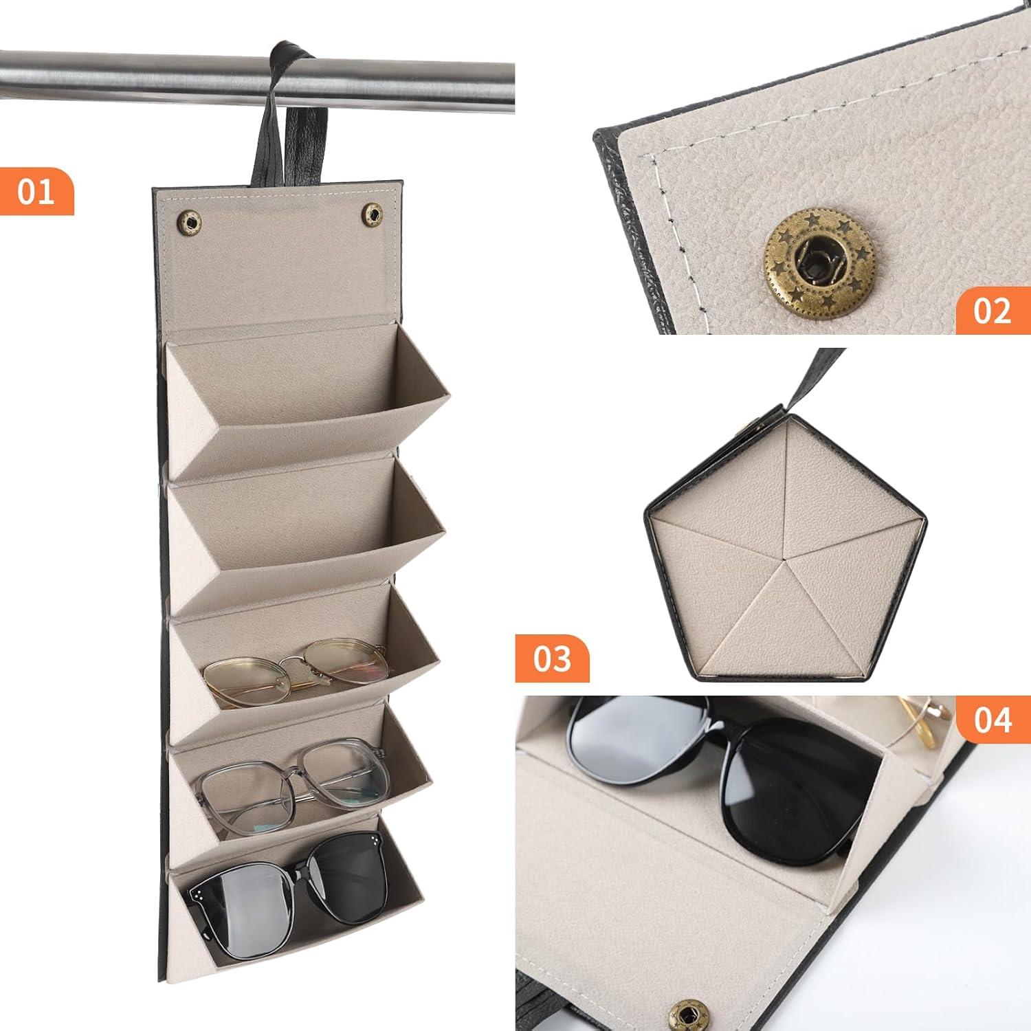 Organizador de Gafas de Sol Kechmew Plegable 5 Compartimentos