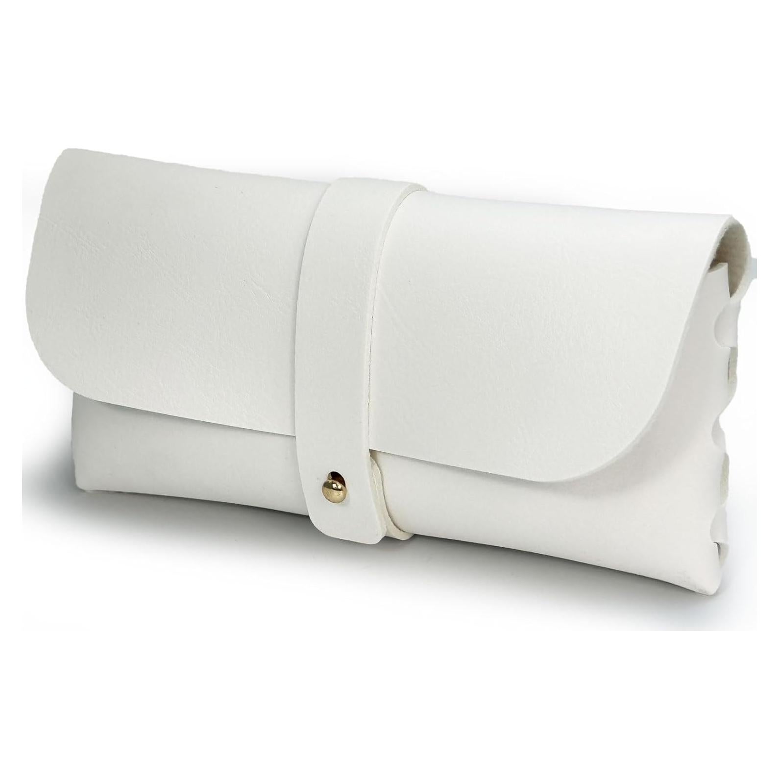 Bolsa de almacenamiento para gafas de cuero unisex 16.5x8x5 cm