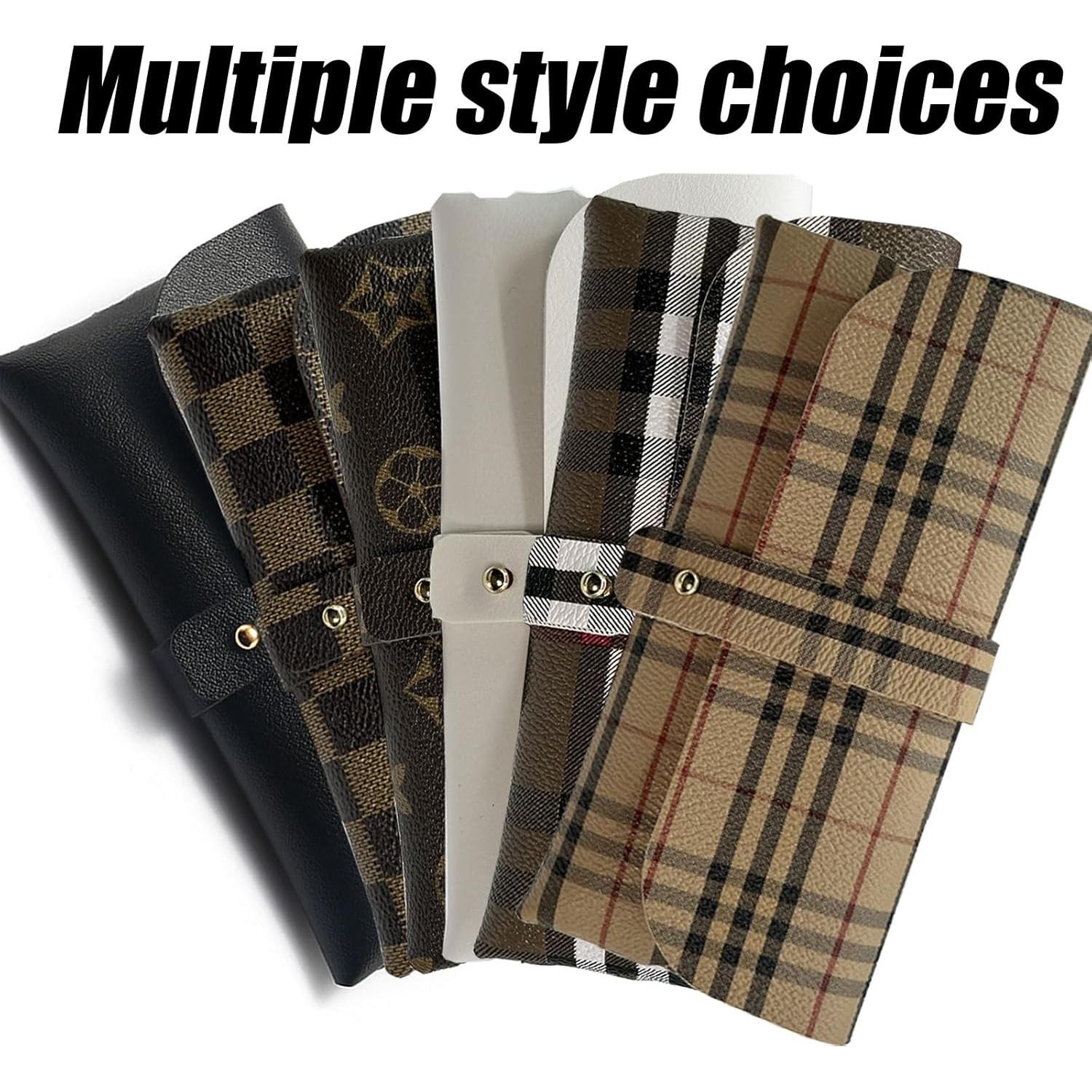 Bolsa de almacenamiento para gafas de cuero unisex 16.5x8x5 cm