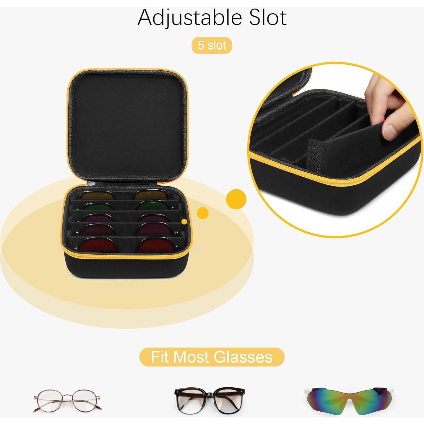 Organizador de Gafas de Sol DKA01 Negro con 5 Compartimentos