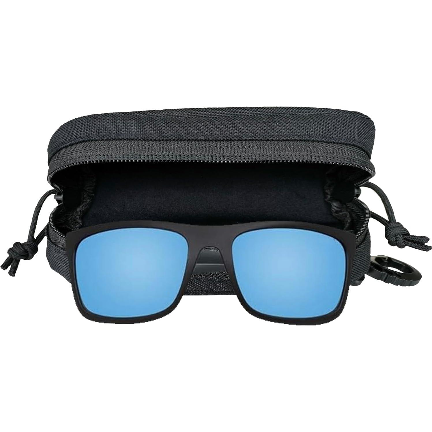 Funda Táctica de Gafas JOCTUBO Negra con Clip y Gancho
