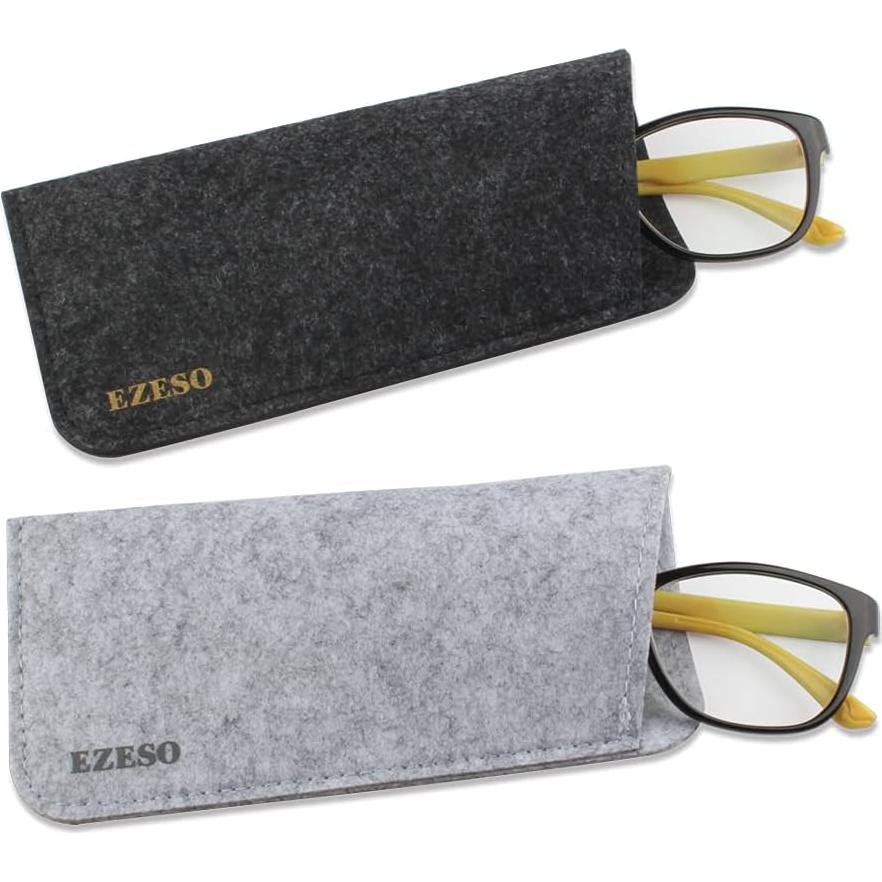 Paquete de 3 Estuches para Gafas - Fieltro Suave - Universal