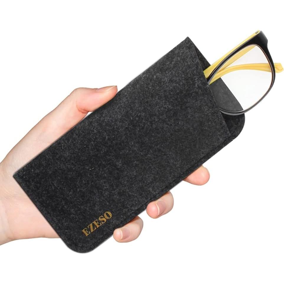 Paquete de 3 Estuches para Gafas - Fieltro Suave - Universal