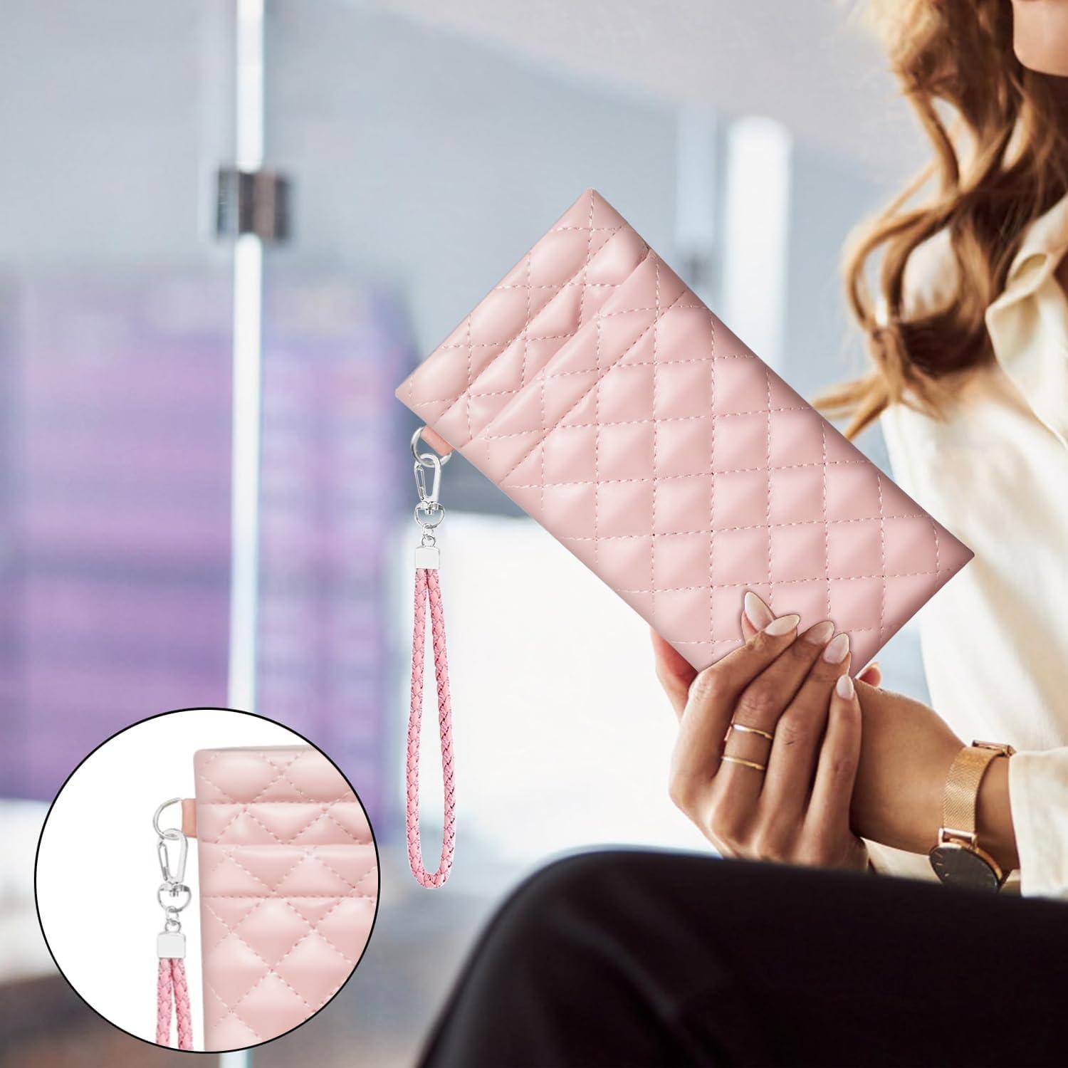 Estuche Doble para Gafas de Cuero Rosa con Cierre Seguro