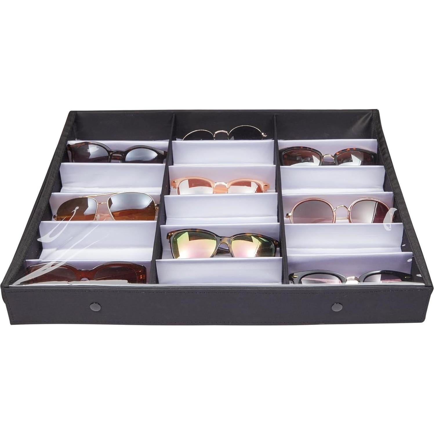 Organizador de Gafas Juvale 18 Slots con Tapa Transparente