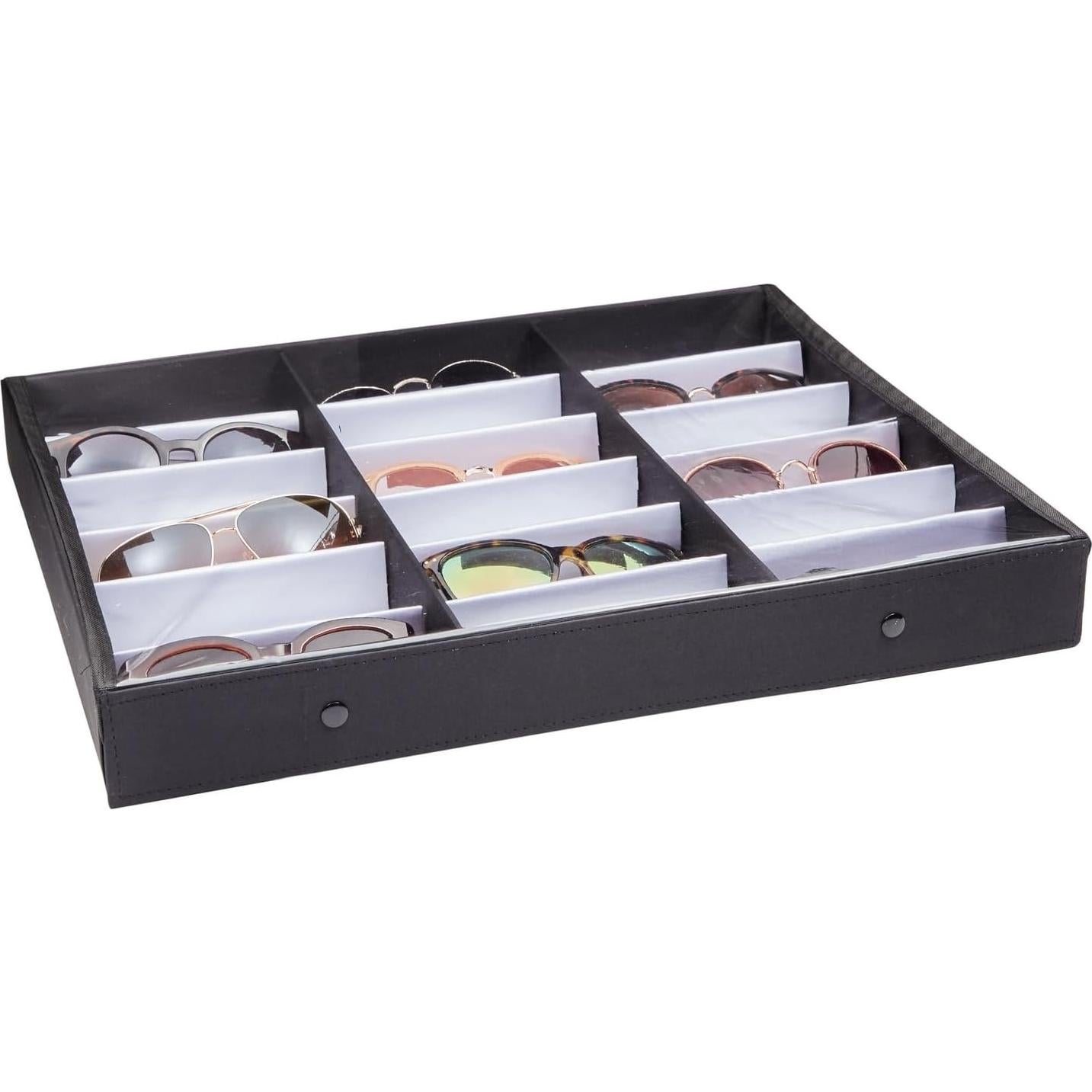 Organizador de Gafas Juvale 18 Slots con Tapa Transparente