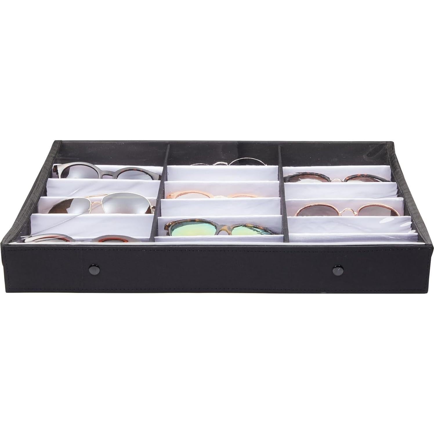 Organizador de Gafas Juvale 18 Slots con Tapa Transparente