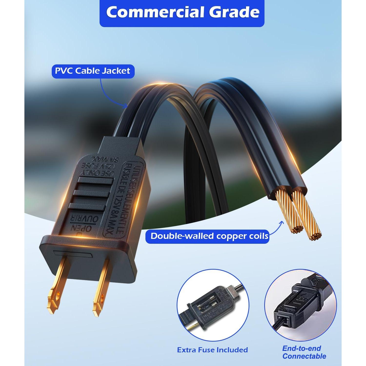 Luces de Cadena LED Luckystyle 120FT 30 Bombillas Exterior