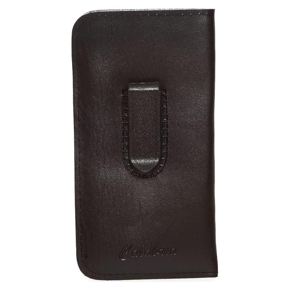 Estuche para Gafas Calabria Negro Cuero Sintético Compacto