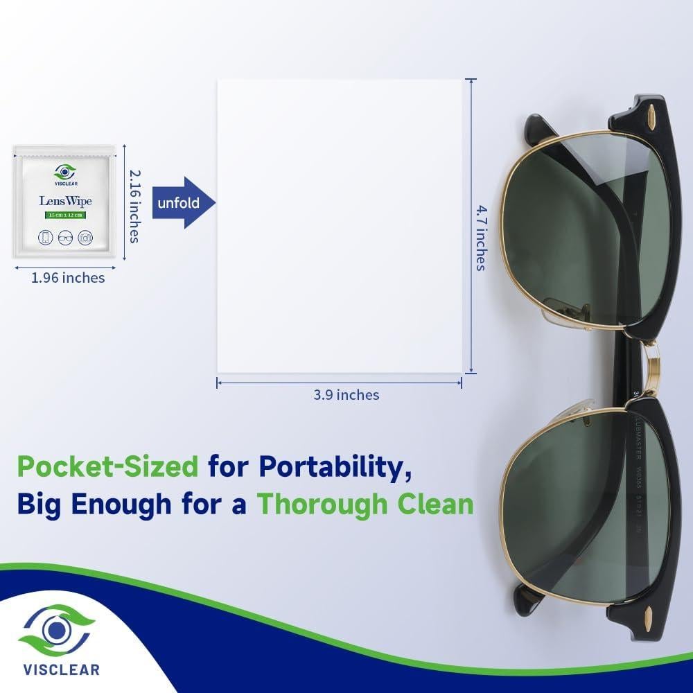 Toallitas para Lentes VisClear 100 Unidades Aroma Océano