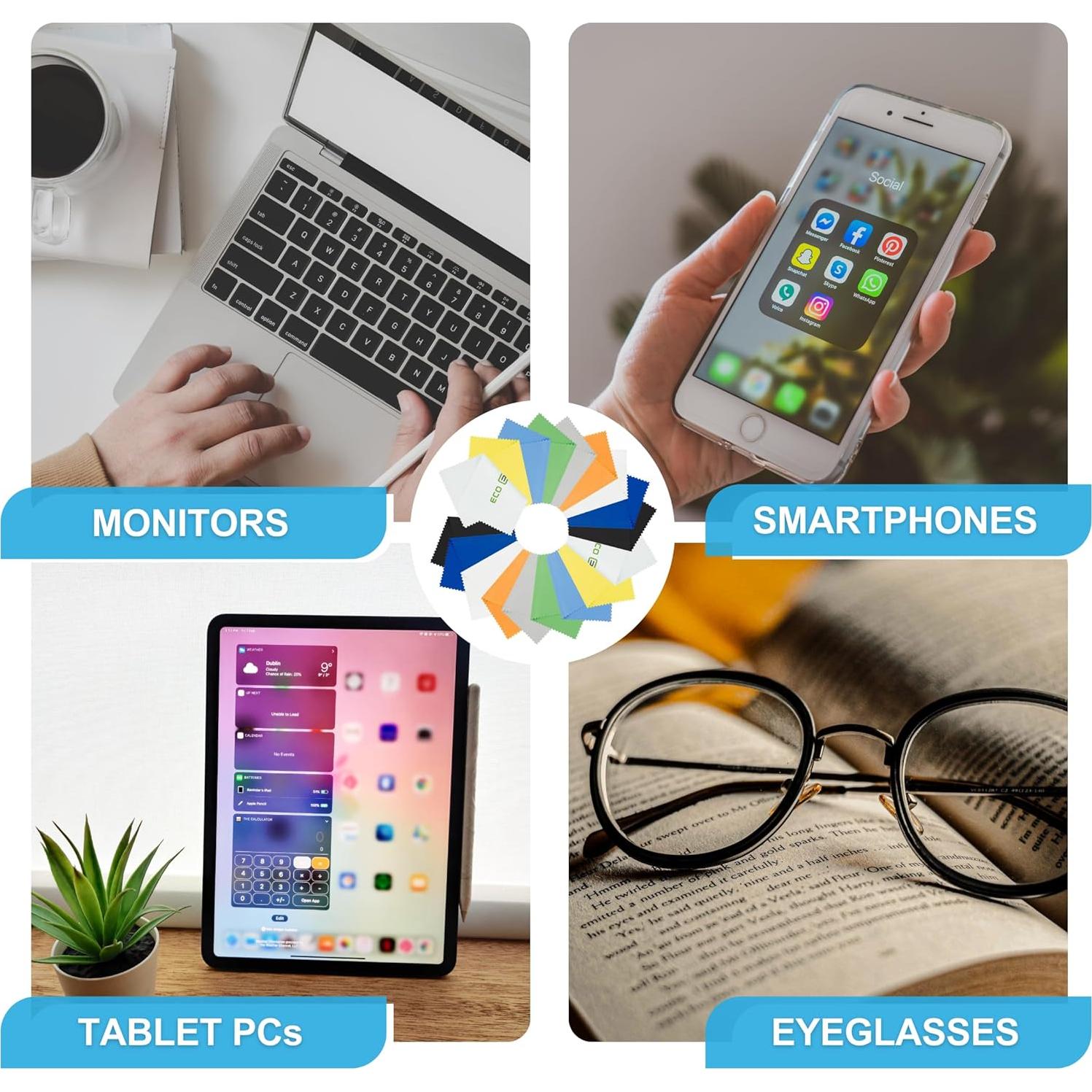 Paño de limpieza microfibra CamKix 18 toallitas 14x8 cm