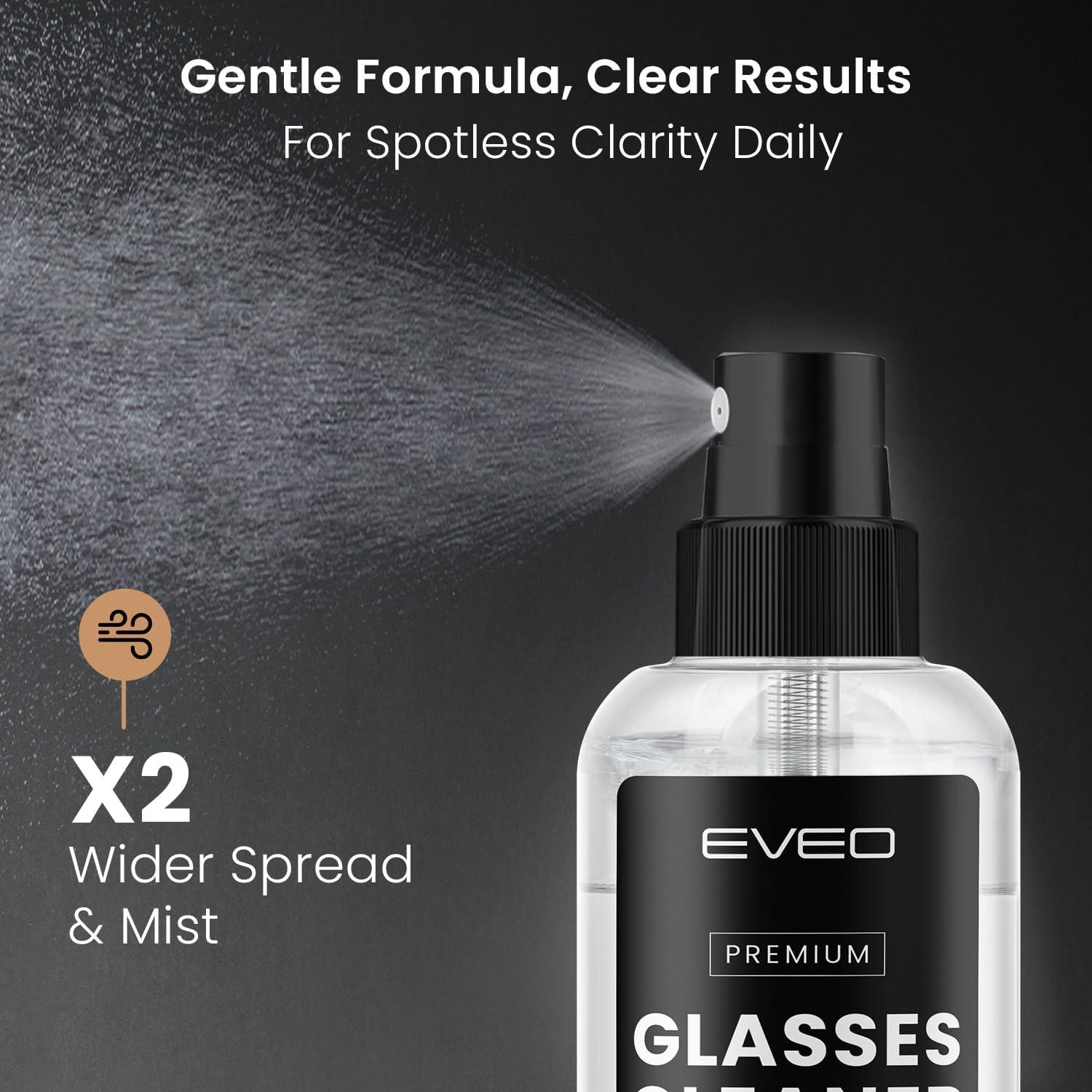 Limpiador de Gafas Spray EVEO - Kit 4oz con Paño Microfibra