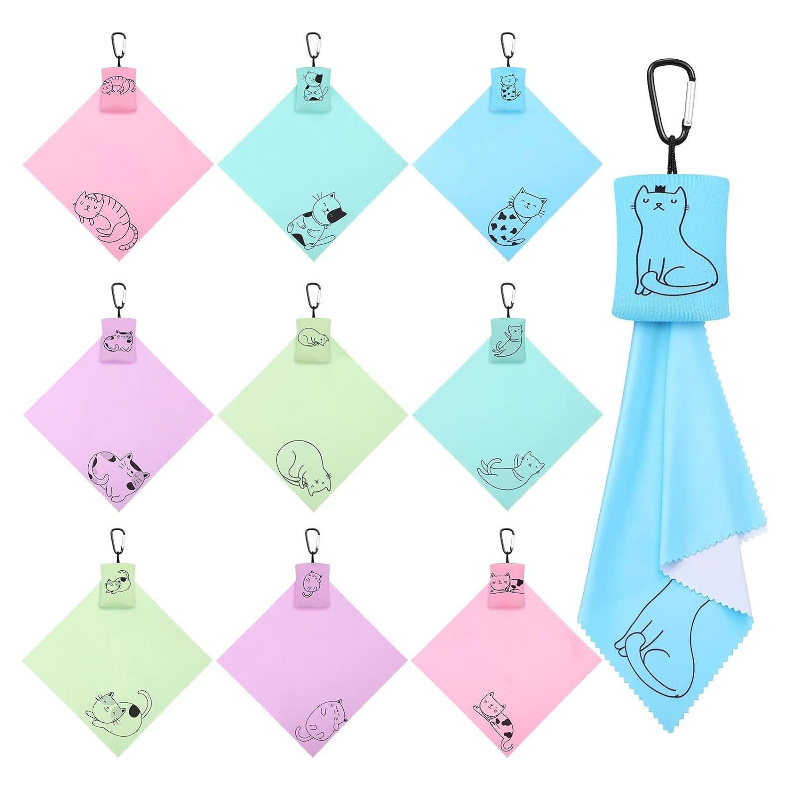 10 Paños de Microfibra Copkim para Limpiar Gafas y Pantallas