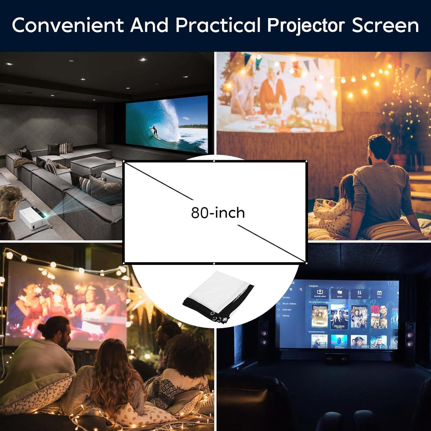 Proyector Mini TMY V08 1080P Bluetooth Pantalla Incluida