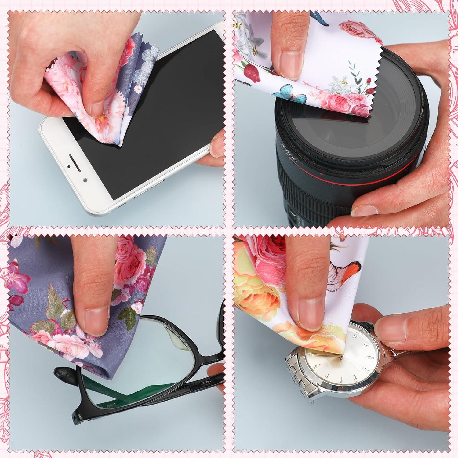 Paño de Microfibra 20 Pcs Sinmoe 15x15 cm Floral Multicolor