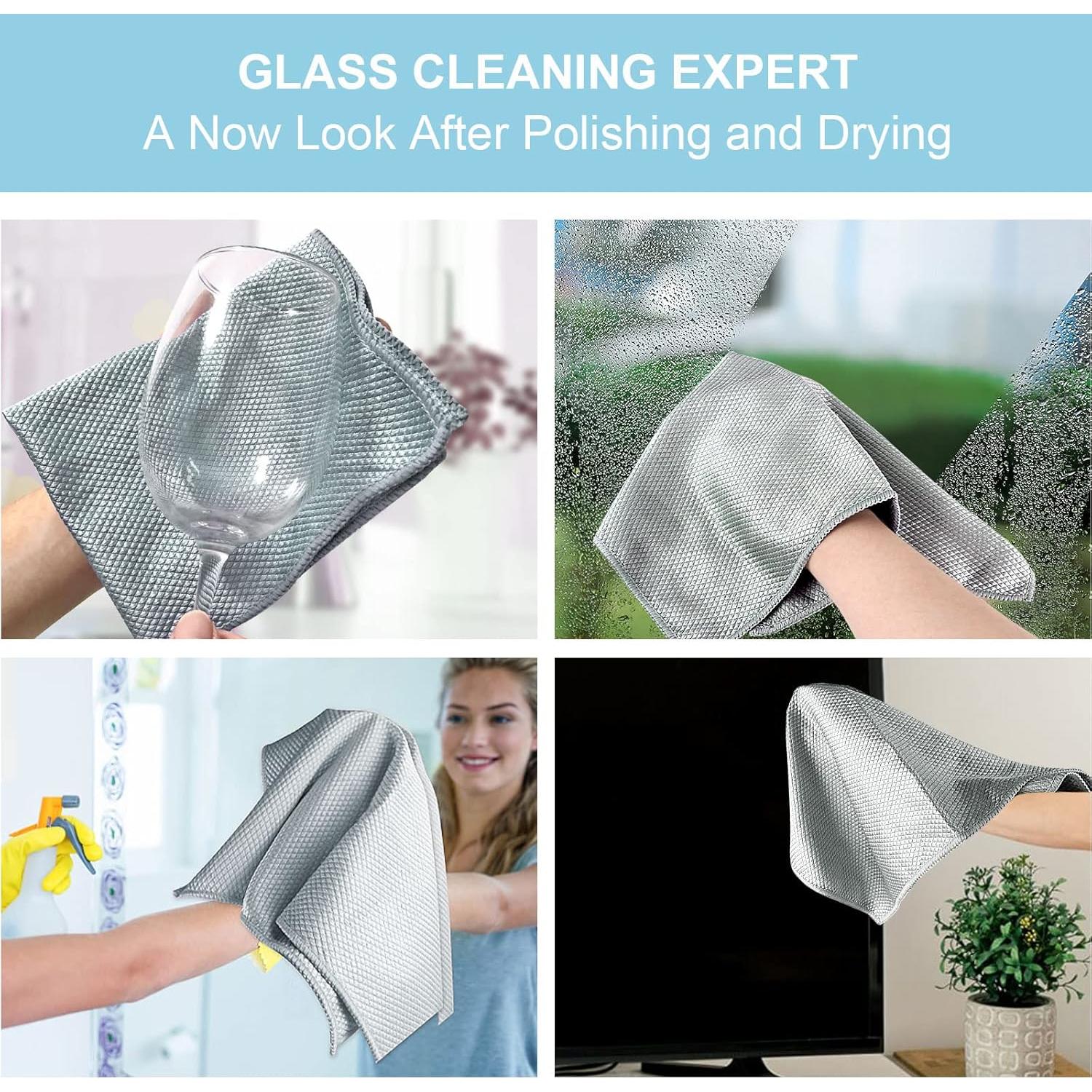 Paño de limpieza de microfibra Niveaya, 8 unidades multiusos