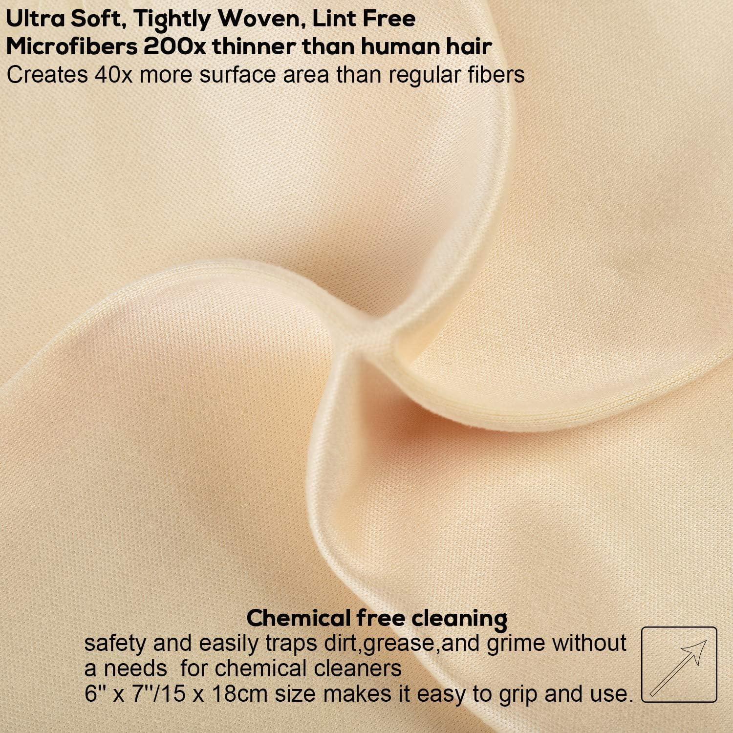 Paquete de Paños de Microfibra Waka 6x7 cm para Limpieza