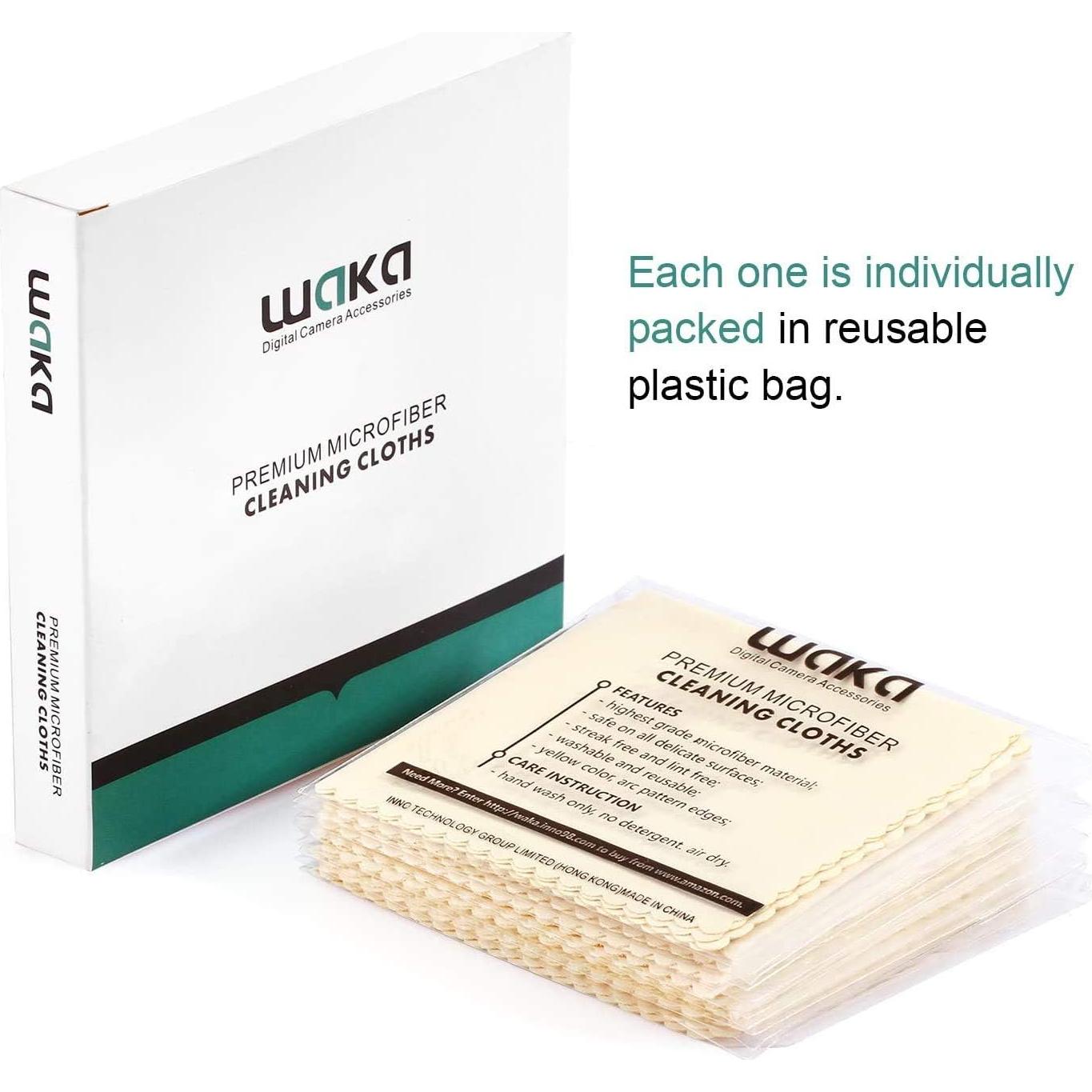 Paquete de Paños de Microfibra Waka 6x7 cm para Limpieza