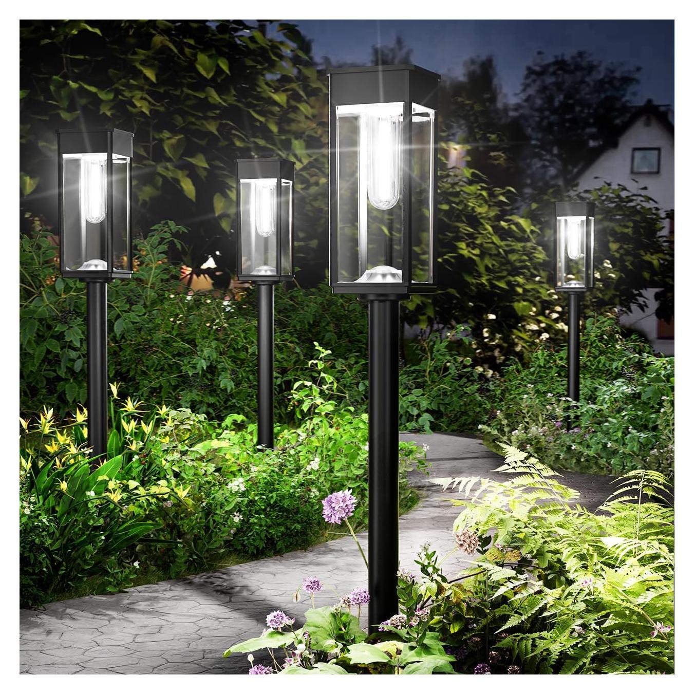 Luces de Camino Solares ALFIOT Paquete de 8 IP65 Jardín