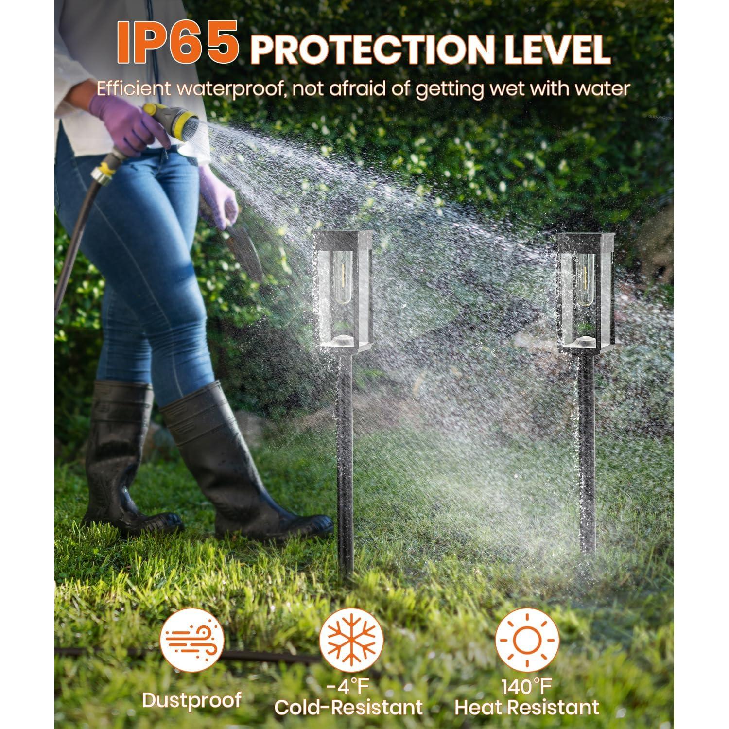 Luces de Camino Solares ALFIOT Paquete de 8 IP65 Jardín