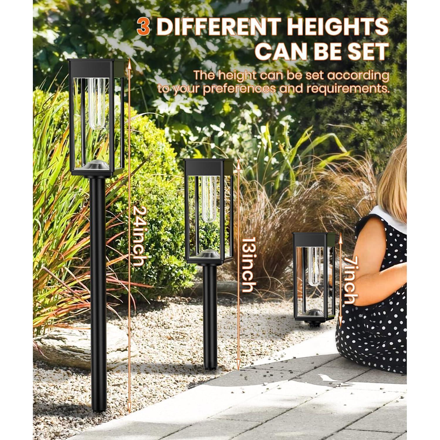 Luces de Camino Solares ALFIOT Paquete de 8 IP65 Jardín