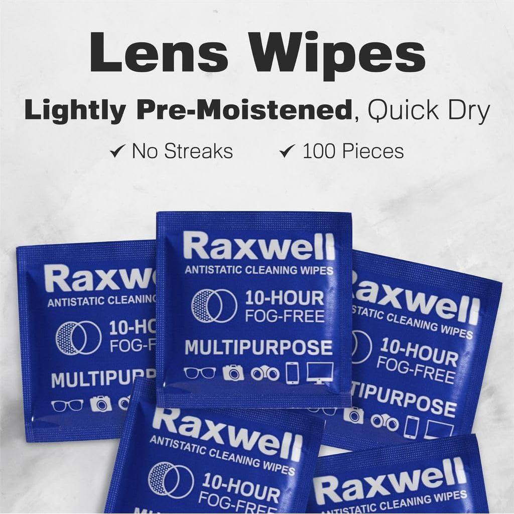 Toallitas Antivaho Raxwell 200 Unidades para Gafas y Pantallas