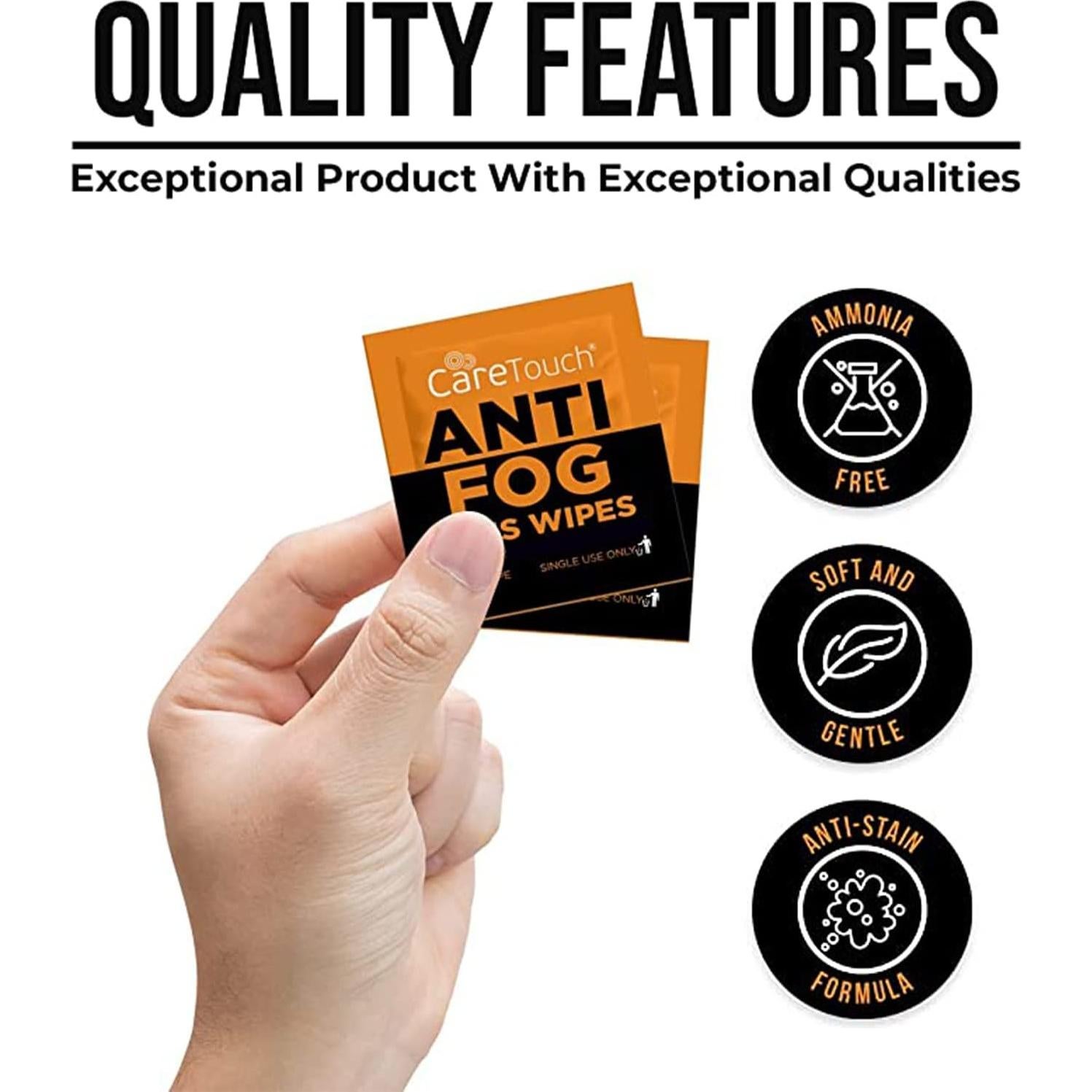 Toallitas Antivaho Care Touch - 100 Toallitas Individuales