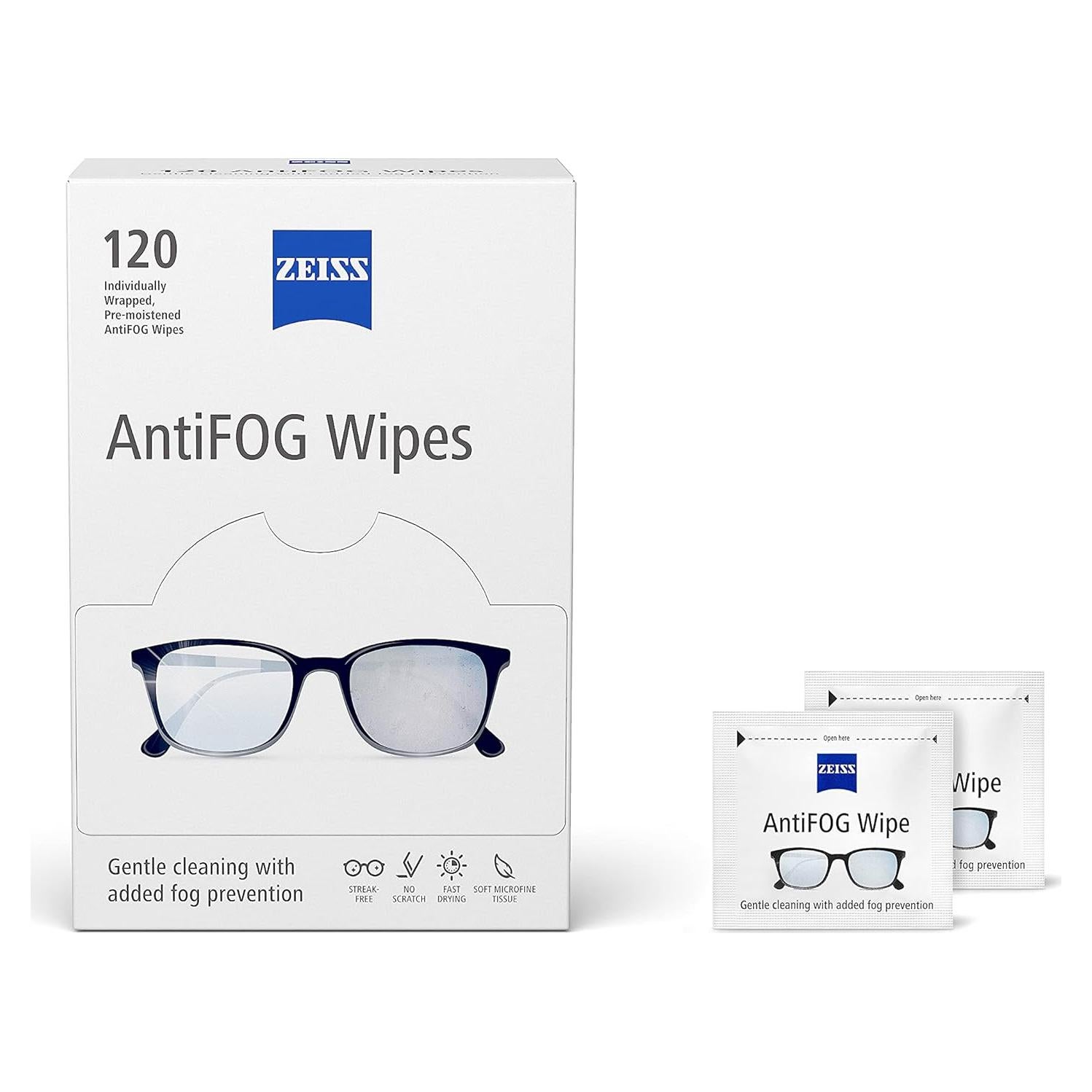 Toallitas Antiempañantes ZEISS 120 Unidades Efectivas