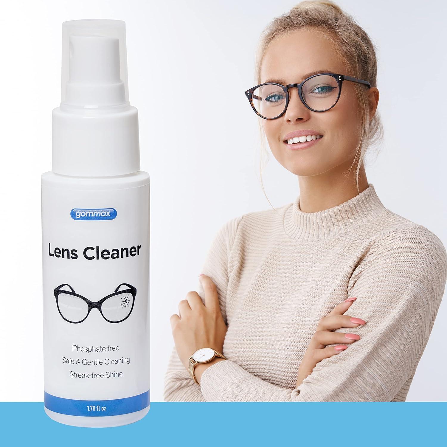 Kit de limpieza de gafas GOMMAX con paño y spray 50 ml