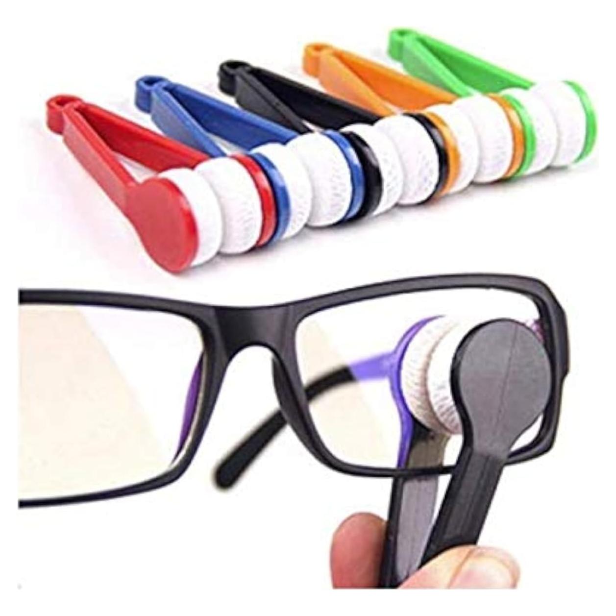 5 Clips Limpiadores de Gafas LASSUM Microfibra Prácticos