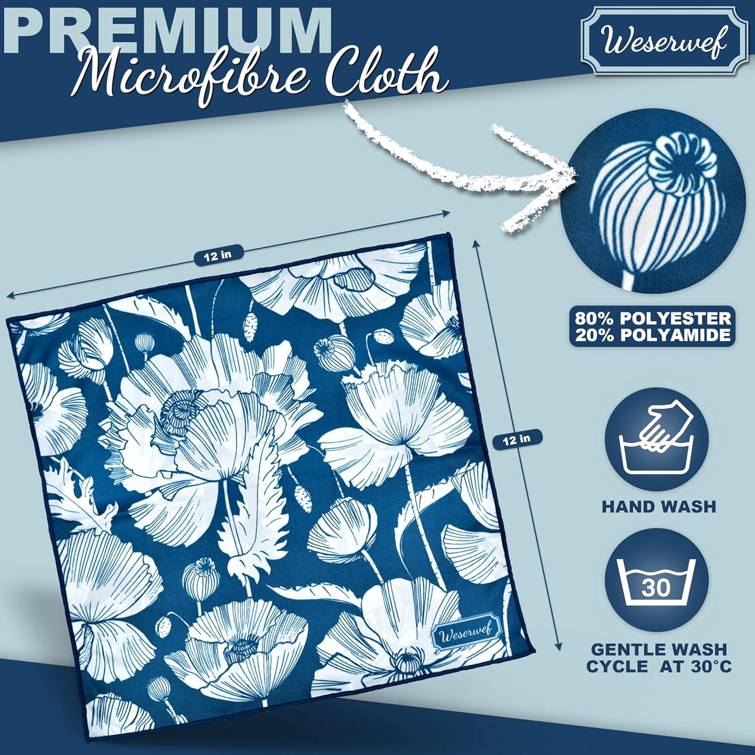 Paño de limpieza WESERWEF 30x30 cm microfibra premium