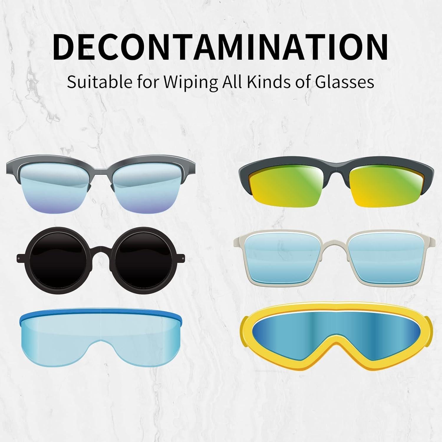 30 Piezas Limpiadores de Gafas Microfibra TOODOO 7x2 cm